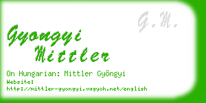 gyongyi mittler business card